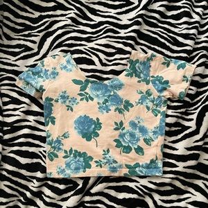 American Apparel floral crop top